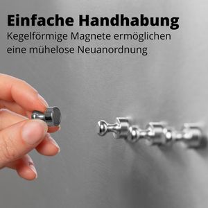Produktbild für Magnete Poppstar 1010912, silber, Neodym Magnet