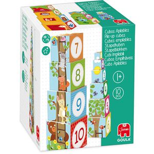 Produktbild für Motorikspielzeug Goula 55219, Stapelturm Wald