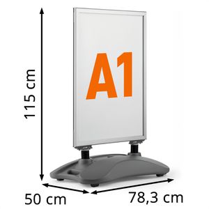 Produktbild für Kundenstopper Durable 506723 Heavy Base Outdoor, DIN A1