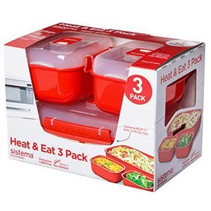 Mikrowellengeschirr Sistema Heat & Eat 1153, rot, Kunststoff