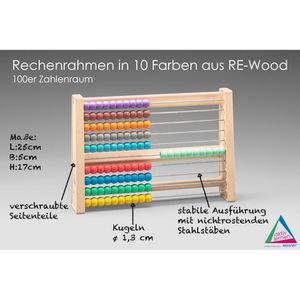 Produktbild für Rechenschieber Wissner RE-Wood, 100 Perlen