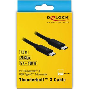 Produktbild für USB-Kabel DeLock Thunderbolt 3, USB 3.1, 1,5 m