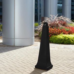 Produktbild für Aschenbecher Rubbermaid GroundsKeeper, schwarz, für Outdoor