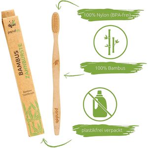 Produktbild für Zahnbürste pandoo Bambus, holzfrei, Bio
