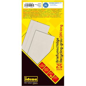 Produktbild für Briefumschläge Idena 10543, grau, DIN lang