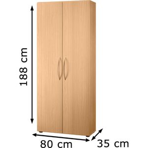 Produktbild für Aktenschrank Hammerbacher Basic, aus Holz