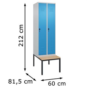 Produktbild für Spind CP-Möbel Classic PLUS, lichtblau
