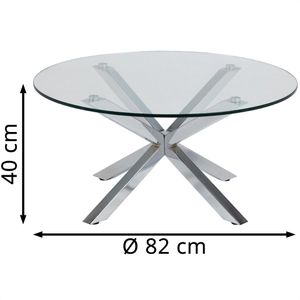 Produktbild für Couchtisch AC-Design Heaven, aus Glas / Metall, transparent