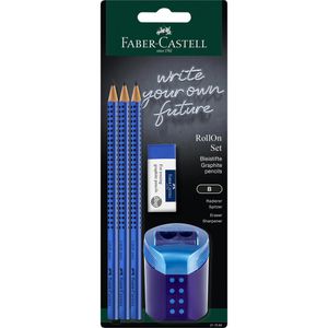 Schreibset Faber-Castell Grip Set RollOn Blue, 5-teilig