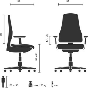 Produktbild für Gaming-Stuhl hJh-OFFICE GAMEBREAKER SX 04, 734234