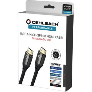 Produktbild für HDMI-Kabel Oehlbach Black Magic MKII, HDMI 2.1, vergoldet