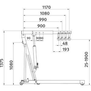 Produktbild für Werkstattkran Unicraft WK 1003 LP, Motorkran