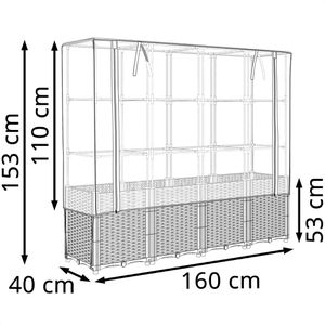 Produktbild für Hochbeet vidaXL 4015845, aus Kunststoff und Eisen