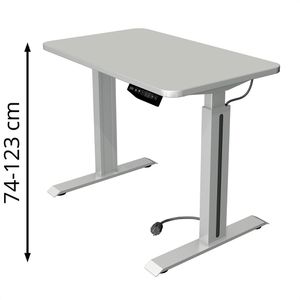 Produktbild für Schreibtisch Kerkmann Move 1 Style, lichtgrau / silber