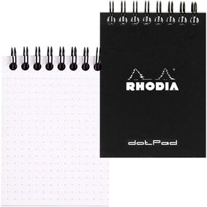 Notizblock Rhodia 115039C, dotpad, schwarz, A7