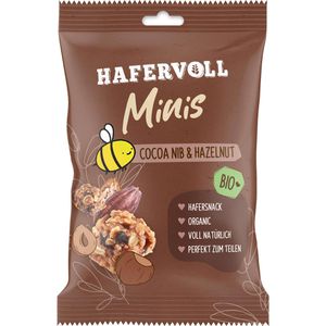 Produktbild für Kekse Hafervoll Mini Cocoa Nib &amp; Hazelnut, BIO