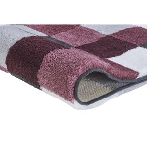 Produktbild für Badematte Kleine-Wolke Badteppich Caro Flanell Old Rose