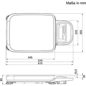 Produktbild für Digitalwaage CAS PB-150, mit Tragegriff, geeicht
