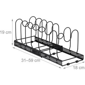Produktbild für Topfdeckelhalter Relaxdays 10049440, schwarz, aus Metall