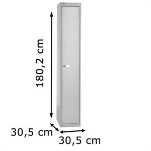 Produktbild für Spind Bisley CLK-121, lichtgrau