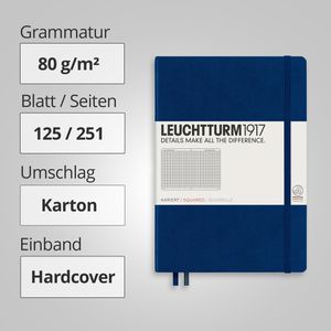 Produktbild für Notizbuch Leuchtturm1917 Medium, Karton Hardcover