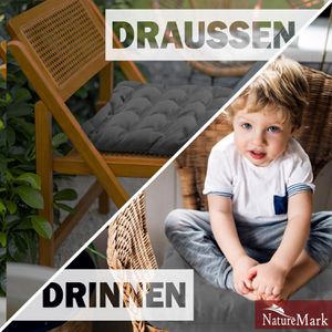 Produktbild für Stuhlkissen NatureMark anthrazit, für Außen