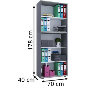 Produktbild für Aktenregal VCM Lona XXL, 914419, aus Holz