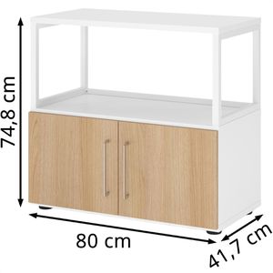 Produktbild für Kombischrank Hammerbacher FW28T1RG, weiß / eiche