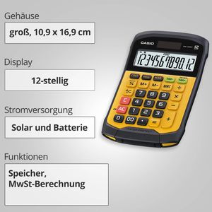 Produktbild für Taschenrechner Casio WM-320MT, MwSt-Berechnung