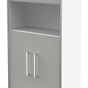 Produktbild für Kombischrank Kerkmann Move, lichtgrau / weiß