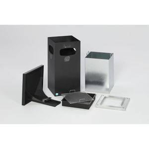 Produktbild für Aschenbecher VAR B32, 12142, anthrazit, Outdoor, mit Dach