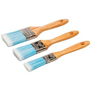 Silverline Malerpinsel 675077, Set, 3-teilig, Flachpinsel in 3 verschiedenen Größen, Synthetik