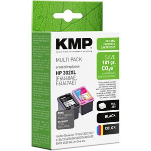 Produktbild für Tinte KMP für HP 302XL Multipack