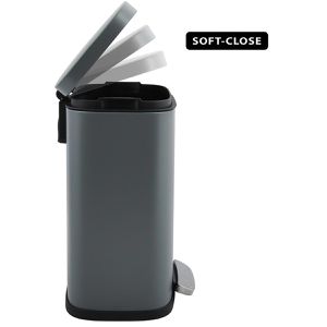 Produktbild für Mülleimer Spirella Akira, 10.19836, grau matt