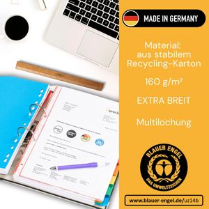 Produktbild für Register perfect-line A4 Überbreite, blanko