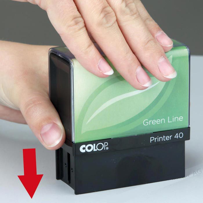 Colop Stempel Printer 40 Green Line, inklusive Textplatte, bis zu 6