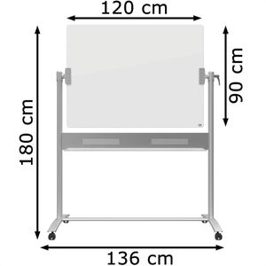 Produktbild für Glas-Magnettafel Nobo 1903943 mobil, auf Rollen