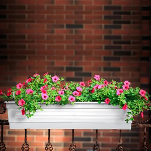 Produktbild für Blumenkasten Plastard Milano 100, weiß