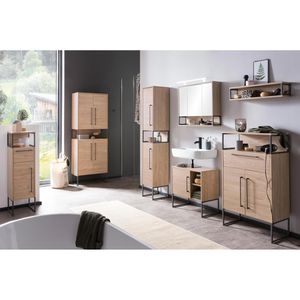 Produktbild für Badregal Schildmeyer Limone 150011, aus Holz, eiche hell