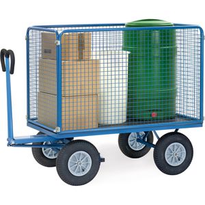 Produktbild für Handwagen Fetra 6445L, mit 4 hohen Gitterwänden