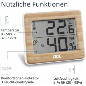 Produktbild für Thermo-Hygrometer ADE WS1702, digital