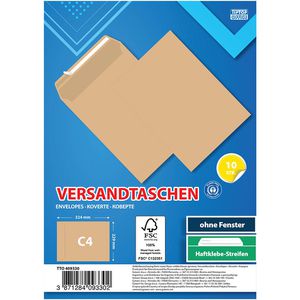 Produktbild für Versandtaschen TipTop-Office braun, C4