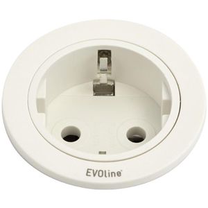 Einbausteckdose EVOline One, mit 3m Kabel