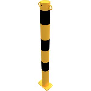 Produktbild für Absperrpfosten Schake 476PBG/2, 2 Ösen, schwarz/gelb, Metall