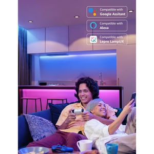 Produktbild für LED-Streifen Lepro dimmbar, weiß + RGB