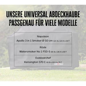 Produktbild für Grillabdeckung Grillfürst 19-012, aus Gewebematerial, schwarz