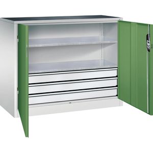 Werkzeugschrank CP-Möbel 8831-5035, aus Metall, grau / grün
