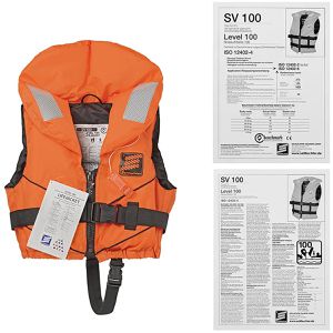 Produktbild für Schwimmweste Seilflechter Tornado S, Rettungsweste, orange