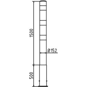 Produktbild für Rammschutzpoller Schake 40152HBG, herausnehmbar