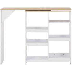 Produktbild für Bartisch vidaXL 280225, natur / weiß
